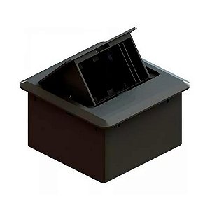 Caixa de Mesa para 3 Blocos Pratik 128 2ELE/1USB Dutotec - Preto