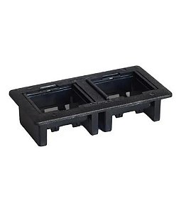 Caixa de Mesa para 4 Blocos Universal Dutotec - Preto - (Não acompanha blocos)