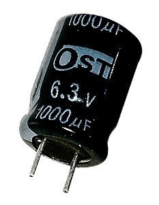 Capacitor Eletrolítico 1000uf x 6,3V