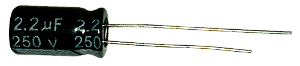 Capacitor Eletrolítico 2,2uf x 250V