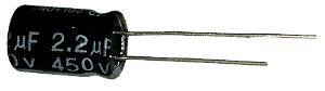 Capacitor Eletrolítico 2,2uf x 450V