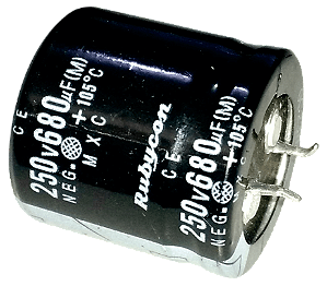 Capacitor Eletrolítico 680uf x 250V