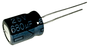 Capacitor Eletrolítico 680uf x 25V