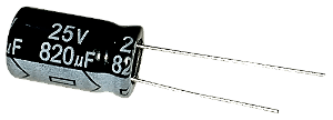 Capacitor Eletrolítico 820uf x 25V