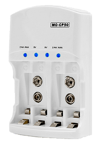 Carregador de Pilhas Recarregáveis MO-CP50