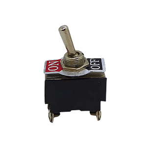 Chave Alavanca 2 Posições 4 Terminais On/off 6a 250v Cor Preto
