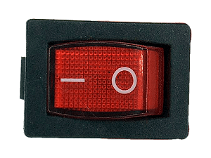 Chave Quadrada Mini L/D 3T. 220v 6A Com luz