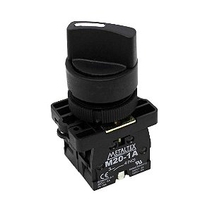 Chave Seletora Knob Curto 3 Posições Faixas 45° Metaltex