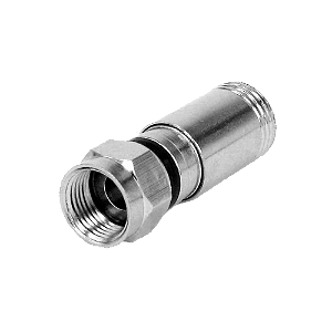 Conector Coaxial Pressão RG6 Pacote com 50 unidades