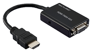 Conversor Hdmi M X Vga F Com Saída Áudio Multilaser