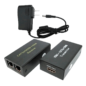 Extensor de Sinal HDMI Full HD RJ-45, Cat 5e, Cat 6 até 30m Tblack