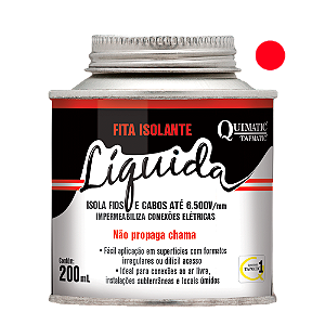 Fita Isolante Líquida Quimatic Vermelha 200 mL Tapmatic