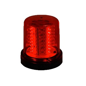 GIROFLEX LED 12V 72 LEDS BASE DE FIXACAO VERMELHO