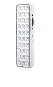 Luz de Emergência c/ 30 LEDS ELGIN - Bivolt - Lítio