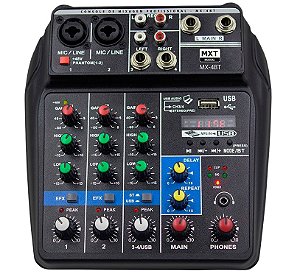 Mesa de Som 4 Canais MX-A4BT MXT