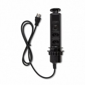 Mini Totem Manual 2T 10A + 2 USB 5V 3A Dutotec - Preto