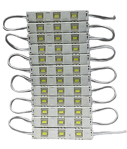 Módulo De Led Para Letra Caixa 3 Leds 5050 Branco Quente