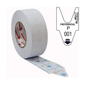 Painel Bobina 2000 Senhas 3 Dígitos Preferencial Multeletronic - Azul - Rolo