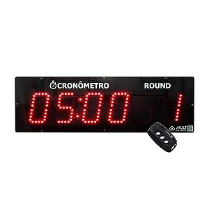 Painel Cronômetro Digital de Parede Regressivo e Progressivo Multeletronic - Vermelho