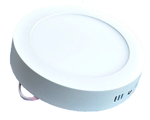 Painel LED 24w Redondo Branco Frio Sobrepor