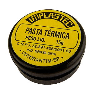 Pasta térmica de silicone IMPLASTEC 15g