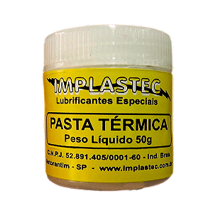 Pasta térmica de silicone IMPLASTEC 50g