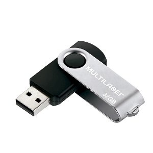 Pendrive Multilaser TWIST Preto 32GB - PD589