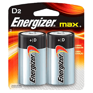 Pilha Alcalina Max D-2 Energizer C/2