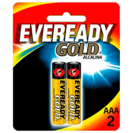 Pilhas Gold Eveready AAA C/2