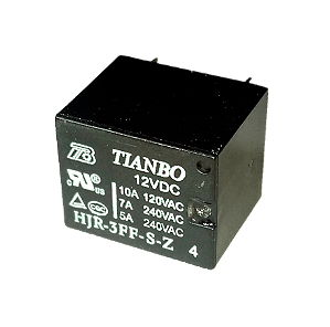 Rele 12v 10a 5 pinos