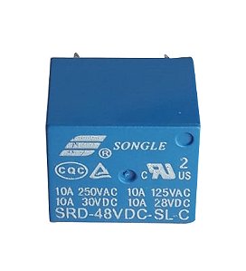 Rele 48v 10a 5 pinos