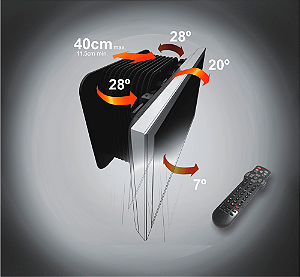 Suporte Automático Telerobotic p/TVs LCD / PLASMA / LED 40 a 63 X-ARM Preto Multivisão