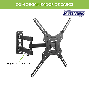 Suporte De Tv Triarticulado Mi-1755-pr De 17 A 55 Polegada