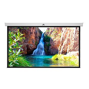 Tela de Projeção Elétrica 119 Polegadas Sumay, Formato Cinema 16:9, com Bordas, 2,64X1,47M - 220V
