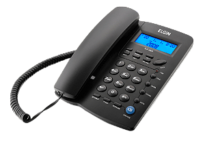 Telefone com Fio TCF 3000 Preto