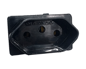 Tomada de Piso 2P+T Preto