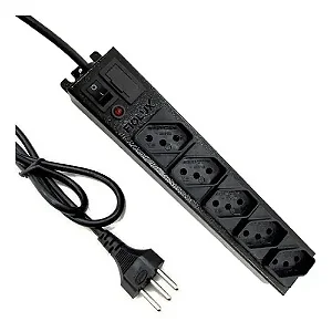 Filtro de Linha Fiolux Metálico com 6 Tomadas