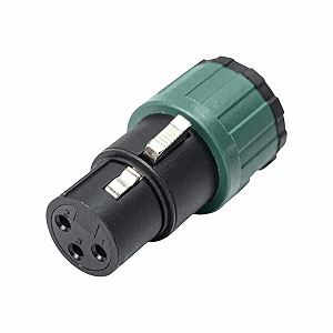 Conector XLR Fêmea 3 Pinos 90º Low Profile SASLP3F Santo Angelo