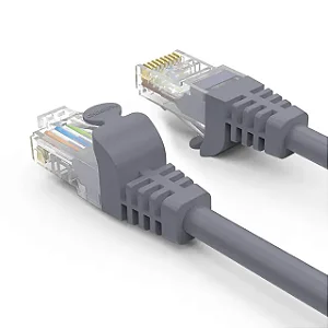 Cabo de rede Patch Cord Cat-5e com 2,5 metros 26AWG Cinza ( ANATEL )