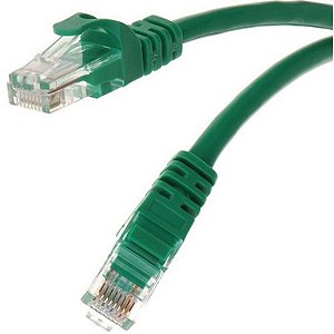 Cabo de rede Patch Cord Cat-5e com 1,5 metros 26AWG Verde ( ANATEL )