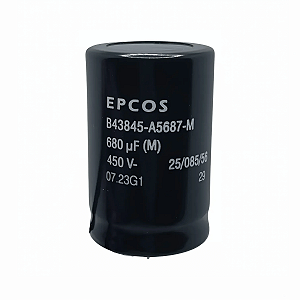 Capacitor Eletrolítico 680uF 450V 35x55mm B43845A5687M Epcos
