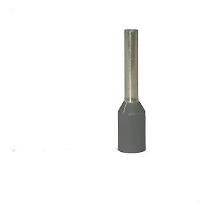 Terminal Tubolar Simples 0,75mm Cinza 100 Peças E7508