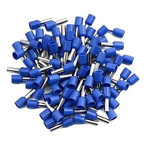 Terminal Ilhos Tubolar Simples 16mm Azul
