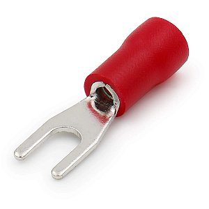 Terminal Forquilha Pré-Isolado 0,5-1,5mm M5 Vermelho SV1.25-5