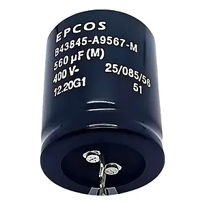 Capacitor Eletrolitico Epcos B43845 560uF 400V 35x45mm