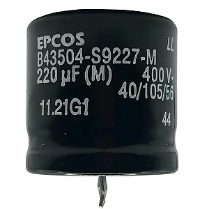 Capacitor Eletrolitico Epcos B43504 220uF 400V 25x40mm