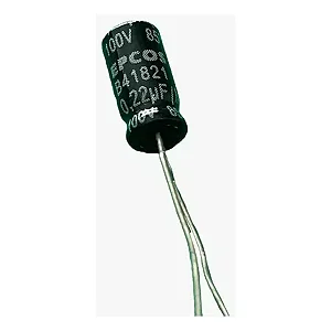 Capacitor Eletrolitico Epcos 0,22uF 100V 5x11mm