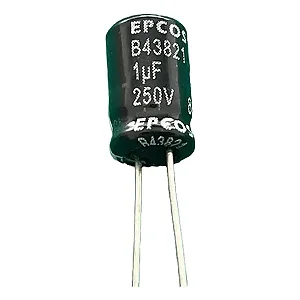 Capacitor Eletrolitico Epcos 1uF 250V 6,3x11mm