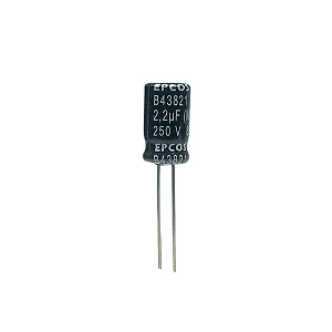 Capacitor Eletrolitico Epcos 2.2uF 250V 8x11mm