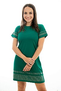 Vestido Moletinho com Hot Fix na Barra